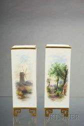 Pair of Davenport Porcelain Vases